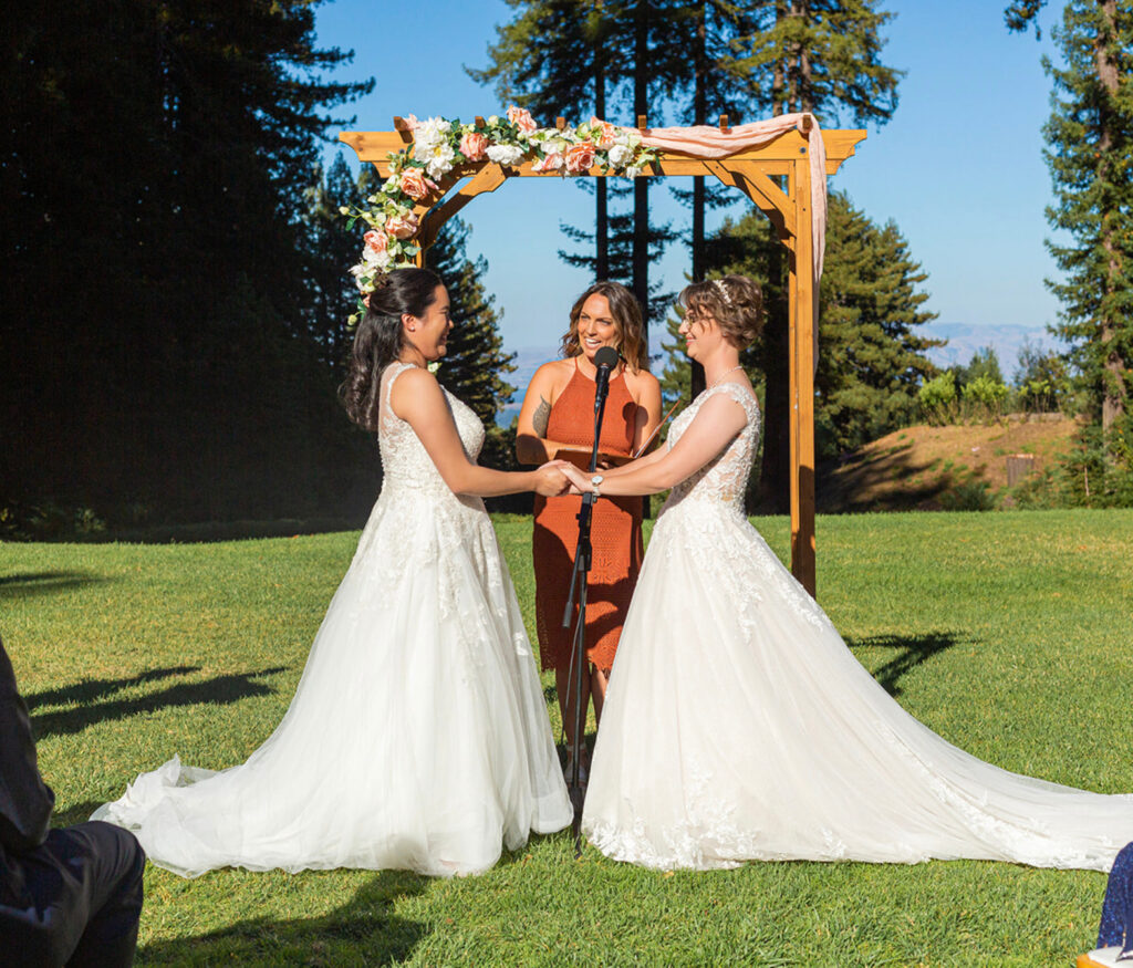 queer wedding in a beautiful garden captured by lgbtq friendly wedding photographer